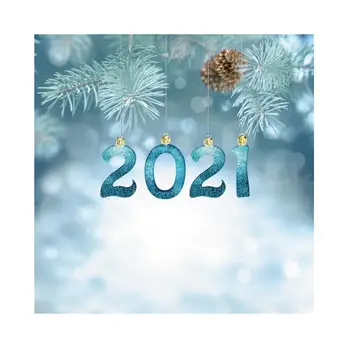 Laeacco Foto Kulise Srebro Polka Dot Srečno Novo Leto 2021 Pozimi Sneg Bor Stranka Plakat, Fotografija Ozadje Photostudio
