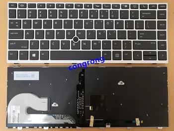 Laptop ameriško angleščino Če je Tipkovnica za HP EliteBook 840 G5 846 G5 745 G5 z Miško, Pokažite Črno NAS L14378-001 L11307-001