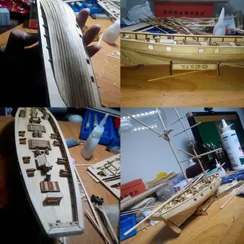 LeadingStar Montaža Gradnjo Kompleti Ladje Model Leseno Jadrnico Igrače Harvey Jadranje Model Sestavljeni Leseni Kit DIY