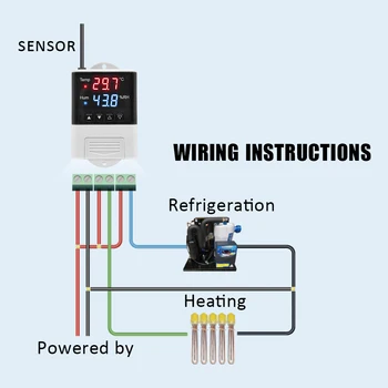 LED Digitalni Termostat za Inkubator Temperaturni Regulator Thermoregulator Rele za Ogrevanje, Hlajenje 110V 220V Zamenjajte STC-1000