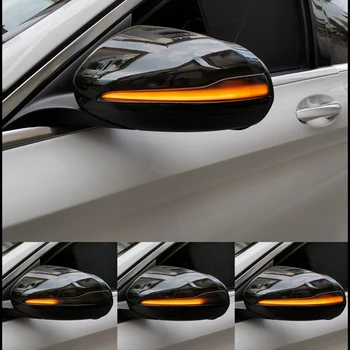 LED Dinamični Vključite Opozorilne Luči Avtomobila Strani Ogledalo Voda, ki Teče Blinker Za Benz W205 W213 W222 Za Mercedes Benz C E S GLC Razred