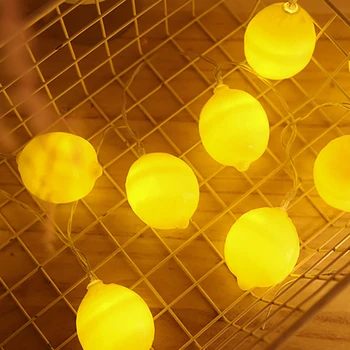LED Limone Verige Luči 10Leds Rumeno Žogo za Niz Vila Luči Počitnice v Modi Božič Svetu Razsvetljava za Božični Zabavi