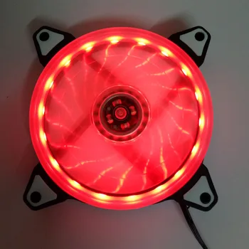 LED Ventilator Novo SXDOOL 12 cm Rdeča Preoblikovanje Led Ohišje Ventilatorja se Izključi Odvajanje Toplote 1300RPM 35.5 CFM 20DBA tiho primeru fan