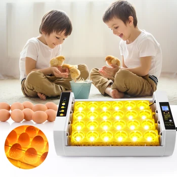 LED Visoko učinkovitost Samodejno Jajce Inkubator Samodejno Jajce Inkubator Z Nadzorom Temperature Za Piščanec, Raca, Gos, Prepelice Jajca