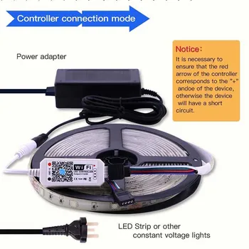 LED WiFi Krmilnik Smart Glas Daljinski Krmilnik RGB/RGBW Za Trak Svetlobe 5.3 cmm*2.4 cm*1cm