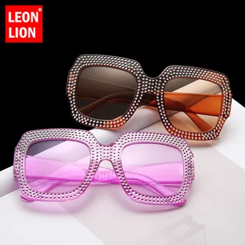 LeonLion 2021 Velik Okvir Sončna Očala Ženske Luksuzni Moški/Ženske Sončna Očala Classic Vintage Prostem Nakupovanje Punk Oculos De Sol