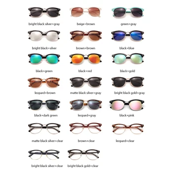 LEONLION Pol Kovinska sončna Očala Moški Ženske blagovne Znamke Oblikovalec Očala, Ogledalo Sonce Modni Očala Gafas Oculos De Sol Classic