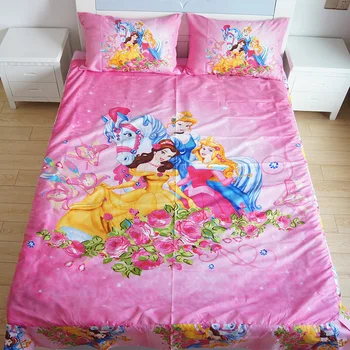 Lep Roza Zapleten Princesa Rapunzel Zamrznjene Elsa Ana Spiderman Posteljnino Bedsheet Pillowcases za Fante, Dekleta 1,5 m Postelja