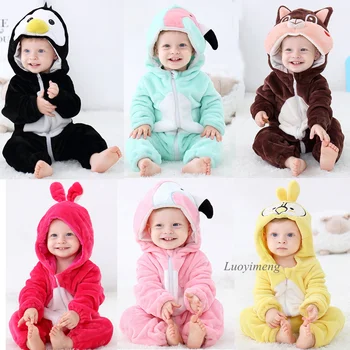 Lepe Risanke Flanela Kigurumi Otroške Igralne Obleke Baby Fantje Dekleta Živali Romper Inflant Šiv Kostume Zajec Lev Sleepwear Cosplay