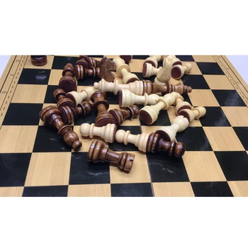Leseni Šah Nastavite Zložljiva Magnetni Veliki svet Z 32 Šahovske Figure, Notranjost prostora za Shranjevanje Prenosni Potovanja namizna Igra, Set Za Otrok
