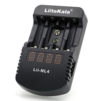 Liitokala Lii-NL4 polnilna 1,2 V AA / AAA baterije NiMH 9V baterijo, polnilnik