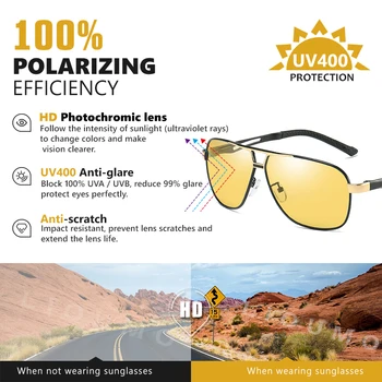 LIOUMO Design Pilotni sončna Očala Za Moške, Ženske Polarizirana sončna Očala Photochromic Modni Očala Proti Bleščanju UV400 gafas de sol