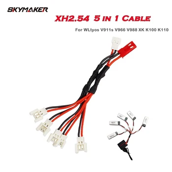 Lipo Baterije Kabel XH2.54 5 v 1 Priključek žice za WLtyos V911s V966 V988 XK K100 K110 Baterije Pribor Lipo Polnilec Deli