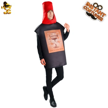 Ljubitelj Sira in Rdeče Vino, Pustni Kostum Stranka Moških Pivo Steklenica Tunika za Odrasle Halloween Kostumi
