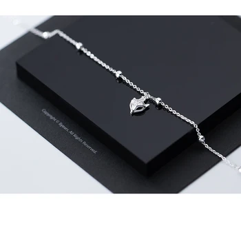 LKO novo prispeli srčkan srebro 925 fox zapestnica za ženske S925 romantično Sladko zapestnica za dekleta, najboljše darilo