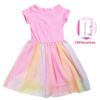 LOL Presenečenje Otroci Baby Dekle, Princesa Obleko Modne Tutu Bombaž Obleke Poletje Priložnostne Cvet Obleke Obleke oblačenja za dekleta