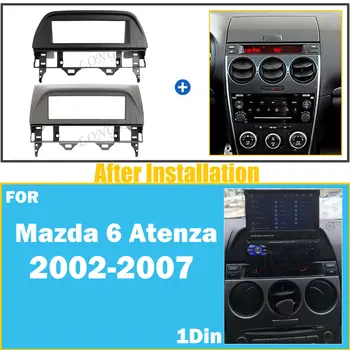 LONGSHI 1DIN avtoradio Fascijo za 2002-2007 Mazda 6 Atenza Car Audio Stereo armaturni Plošči, Obdan Namestite Trim Plošča Ploščo Kit