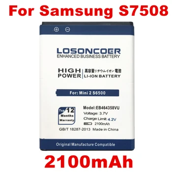 LOSONCOER 2100mAh EB464358VU Baterija Za Samsung Galaxy Y Duo S6102 Mini 2 S6500 S6802 Galaxy Ace Plus S7500 S7508 Baterije
