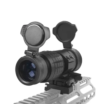 Lov 3X Lupo Optične pogled z Flip cover Vojaško Taktično Hitro Sprostitev Red Dot Področje z 20 mm Povezavi