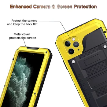 Luksuzni IP68 Vode, ki so dokaz Kovin, Aluminija Primeru Telefon za iPhone 11 Pro Max XR X 6 6S 7 8 Plus XS Max Shockproof Neprepusten Pokrovček