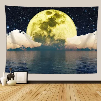 Luna steni visi ocean wall cloud tapiserija, luna spalnica domu dekoracijo sten krpo velike stene odejo