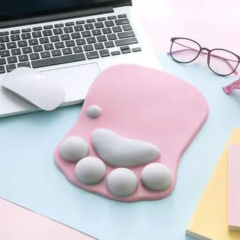 Luštna Mačka Tačka Mouse Pad priročen ročaj Silikonski Miši Mat PC Računalnik Zapestje Ostalo Podporo