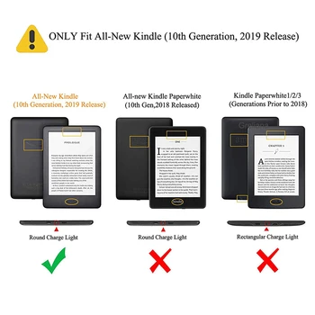 Magnetni Smart Cover Primeru Za Amazon novi Kindle 10. Generacije 2019 spustite pokrov Za Kindle 2019 Pu Usnje Funda Capa