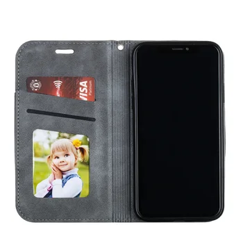 Magnetno Ohišje za IPhone 11 12 mini Pro Xr Xs Max X 8 7 6 s Plus Flip Luksuzno Usnjeno Denarnico Knjigo Kritje 11 Pro 12Pro Primeru Magnet