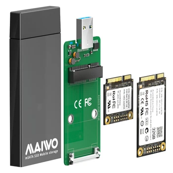 MAIWO K1642S Ohišje USB 3.0 za mSATA SSD Polje Zunanje Ohišje Aluminij Zlitine 5Gbps Prenosni Pogon ssd Mobilne Ohišje