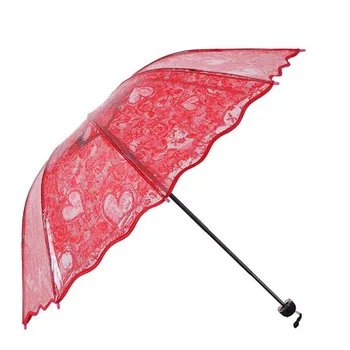 Mala pregleden senčniki za ženske princesa čipke suncobran dež žensk, zložljiv dežnik,paraguas,paraguas transparente