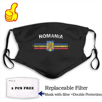 Maska romunsko Zastavo - romunski Emblem & Romunija Zastavo moda smešno design črno za enkratno uporabo Zaščitne Maske