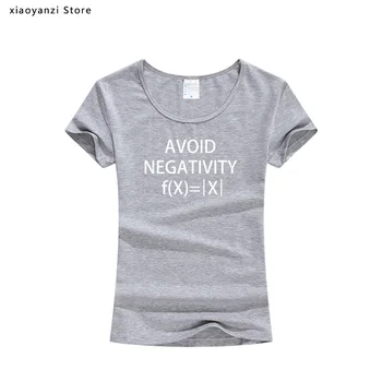 Matematika Tshirt ženske bi se Izognili Negativnosti Camiseta Homme Absolutna Vrednost Funkcije Geek majica Bombaž Azijskih Velikost