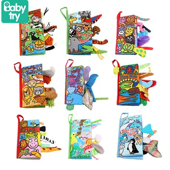 Mehko Krpo, Otroška Knjiga za Toddlers Montessori Igrače 0 12 Mesecev za Otroke Senzorično Živali, Knjige, Igrače za Otroka Mobilne Juguetes Bebe