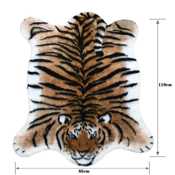 Mehko Puhasto Tiger Faux Krzna, Preproge, Imitacija Tiger, Skriti Natisnjeni Živalske Kože Področju Preprogo Specializiranimi za umetno Krzno, Lepe Odeje 110x85cm