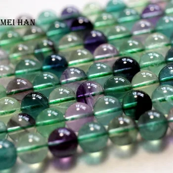 Meihan brezplačna dostava (pribl 48pcs/42g/usmeritev) naravne 8 mm A+ Pisane Fluorite nemoteno krog svoboden kroglice za nakit DIY