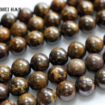 Meihan naravnih bronzite 6 mm 8 mm 10 mm nemoteno krog svoboden gem kamen kroglice visoke kakovosti za nakit, izdelava načrta Diy