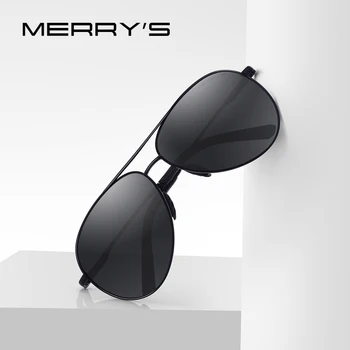 MERRYS DESIGN Moških Klasičnih Pilotni Polarizirana sončna Očala Moških Vožnje Ščit Nočno Vizijo očala za Sonce UV400 Zaščito S8601