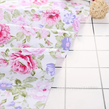 Meter tkanine, bombažne keper šivanje krpo rose cvetlični tkanine design tekstilne tecido tkiva mozaik posteljnina quilting maščobe četrtletje