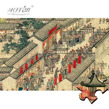 Michelangelo Lesene Sestavljanke 1200 Kos Suzhou je Golden Age Wannian Most Izobraževalne Igrače Zbirateljskih Slikarstvo Doma Dekor