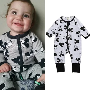 Mickey Baby Boy Oblačila Minnie Jumpsuit Za Malčke Baby Dekleta Disney Oblačila Nove Modne Obleke Majhni Otroci Oblačila Trgovin