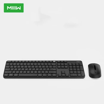 MIIIW Brezžični Office Keyboard & Mouse Nastavite 104 Tipke 2.4 GHz, Windows PC, MAC Združljiv Prenosni USB-Tipkovnico Za Uporabo v Pisarni