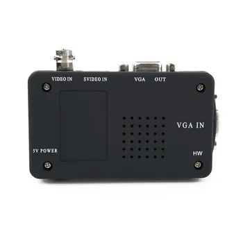 Mini BNC Na VGA Pretvornik TV RCA Kompozitni S-Video, AV V PC VGA LCD Ven Prilagodilnik Pretvornika preklopnik