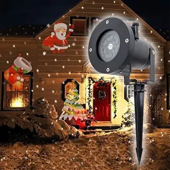 Mini Božič Projektor luči na Prostem LED Laser Snežaka, se Gibljejo Pokrajine Lučka Nepremočljiva Disco Luči, Okraski Za Dom