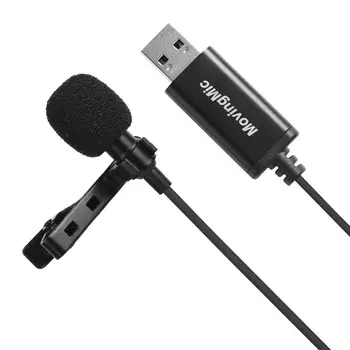 Mini Mikrofon za PC Računalnik USB Naravnost Vtič Z 1.5 m Kabla Prenosni Clip-on Omni-Directional Stereo Mikrofon Za Prenosni računalnik
