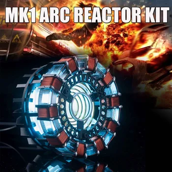 MKI/MK2 1:1 Lestvica Za Iron Man Loka Reaktorja Morali Zbrati Reaktorja 8*8*6 cm Z USB LED Lučka delovanja Z angleški Priročnik