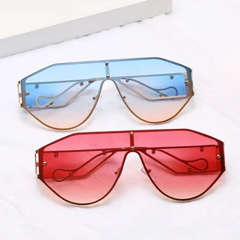 Moda Kvadratnih sončna Očala Nove Ženske Prevelike sončne očala za Moške Odtenki Sunglass Luksuzne blagovne Znamke Kovine Trend Edinstvena Ženska Očala