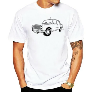 Moda Majice Swea ruska Volga Avto Lada VAZ 210Gaz 2Homme Naravnih Kratek Rokav Obleke Homem Kul O-vratu bombaž