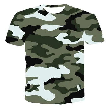 Moda za prosti čas priljubljenih novih prikrivanje design 3D tisk T-shirt za Moške vsestranski T-shirt osebnost krog vratu 2021xxs-6xl