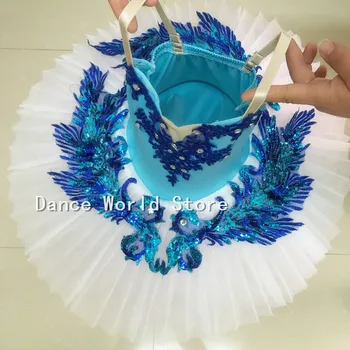 Modra Swan Lake Balet Kostum Za Odrasle Otroka Strokovno Tutu Konkurence Obleko Palačinka Ballerine Obleko Za Deklice, Drsanje Kostumi