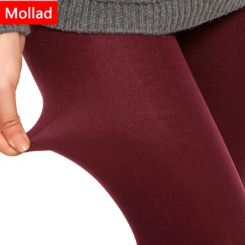Mollad 2017 NOVO Brušena Tople Hlače Žensk, ki nosijo Gamaše Ženski visoko elastična zelo velike hlače v jesen/zima 8 barve